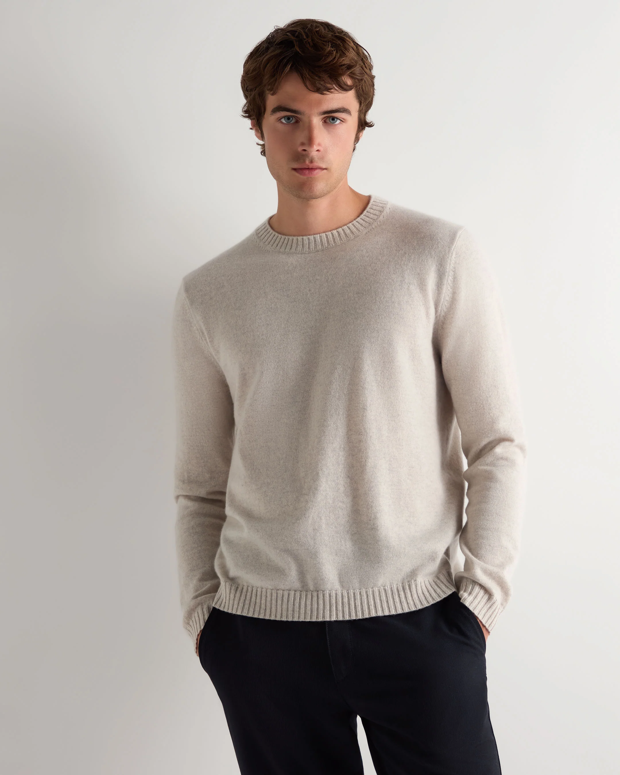 Men’s Classic Baby Alpaca Sweater – MSW2306