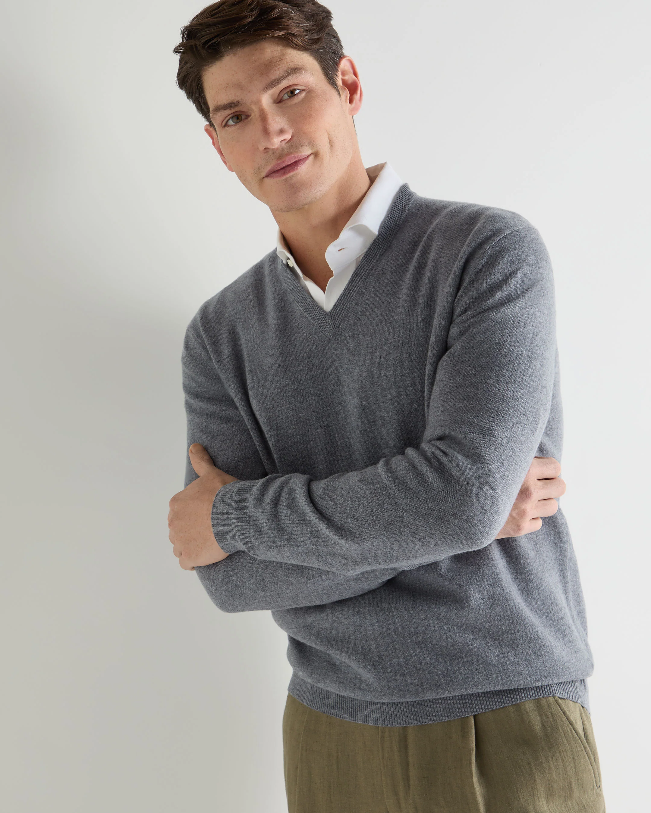 Elegant V-Neck Baby Alpaca Sweater – MSW2309