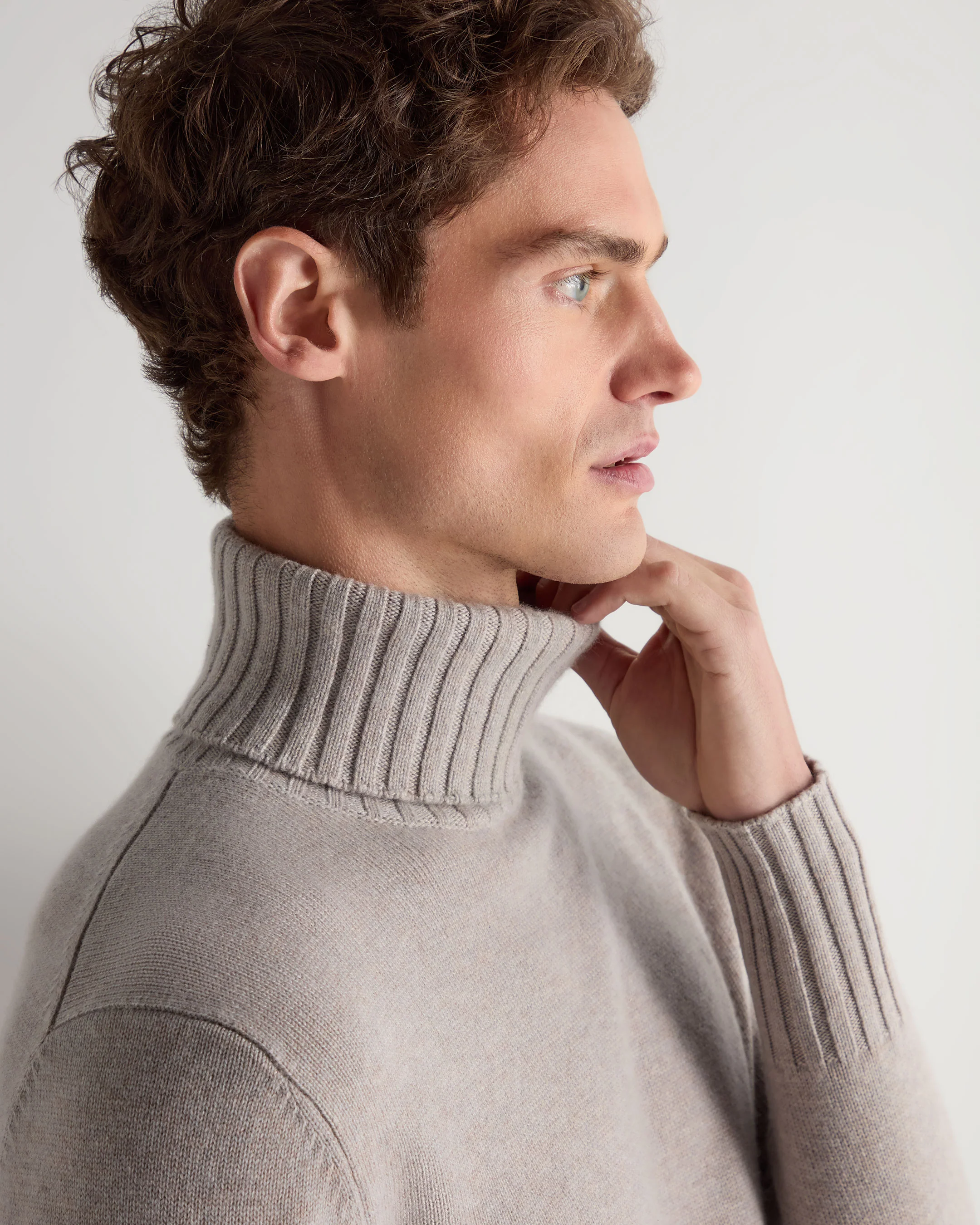 Baby Alpaca Roll Neck Sweater