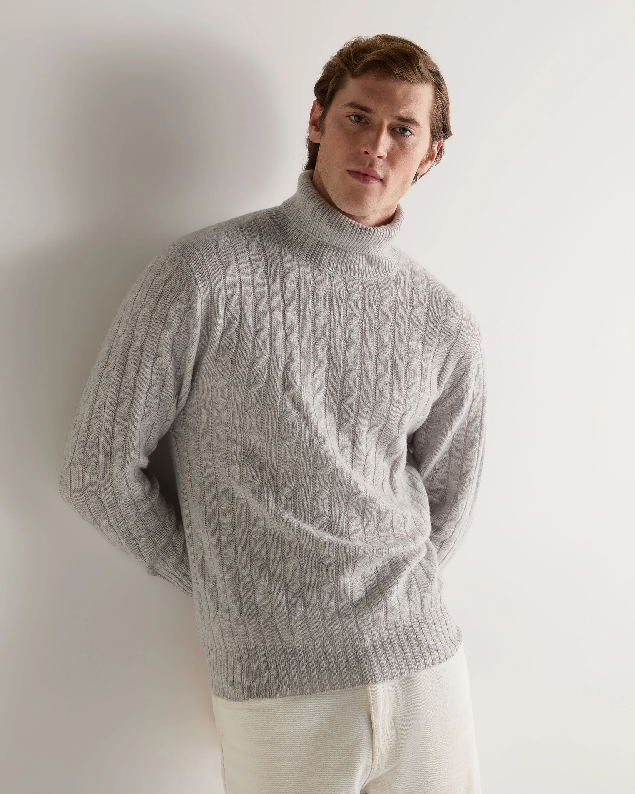 Baby Alpaca Cable Knit Turtleneck Sweater – MSW2321