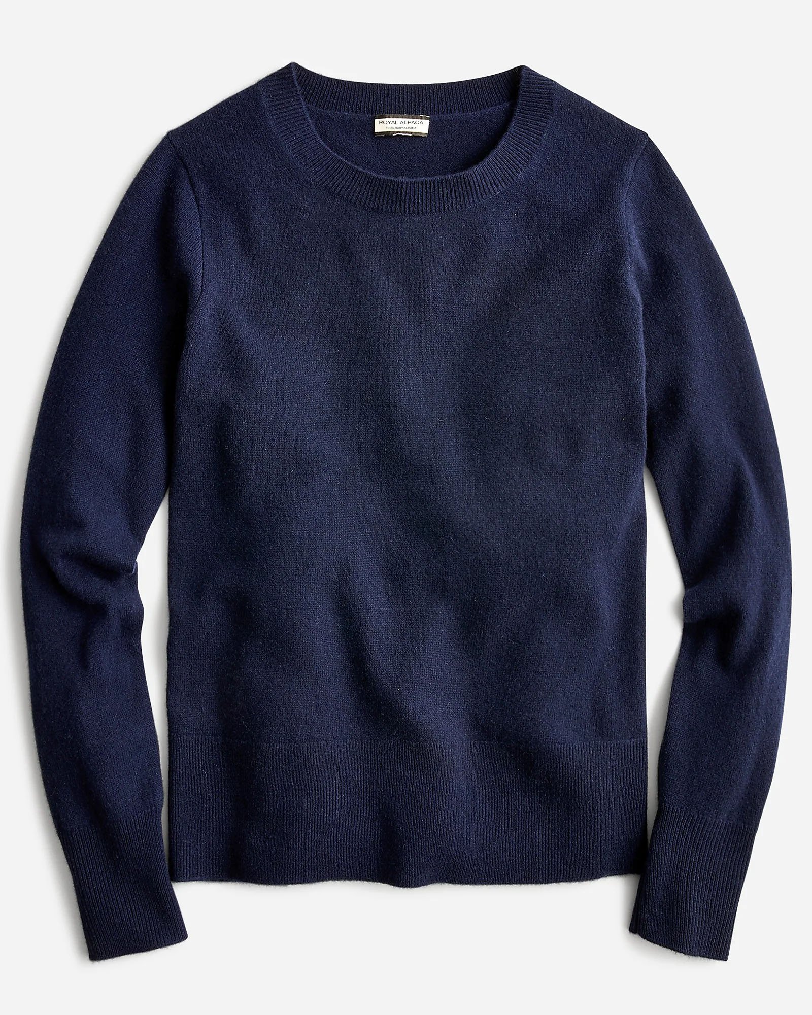 Soft Baby Alpaca Crewneck Sweater — view 4