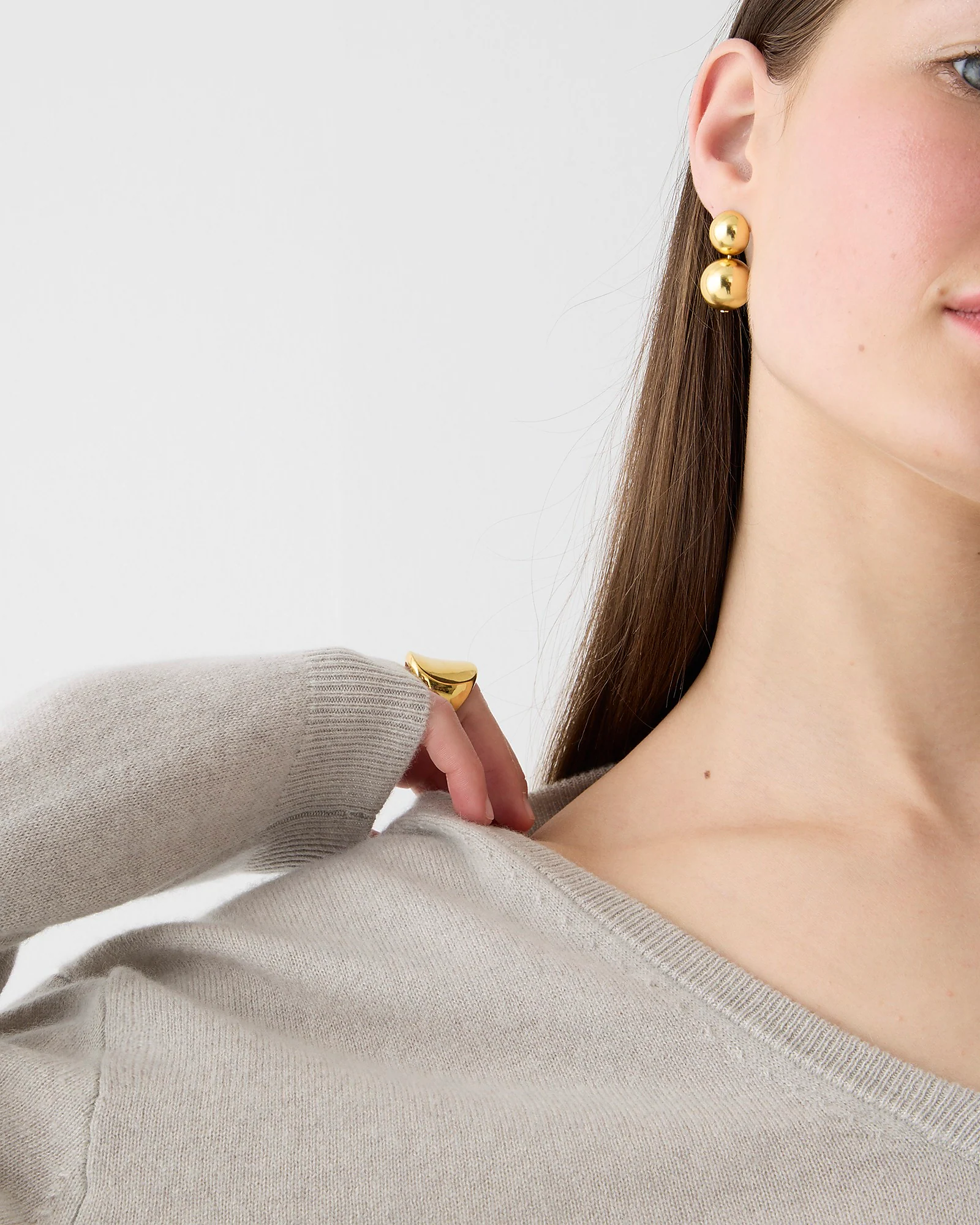 Women's Baby Alpaca V-Neck Sweater — view 2